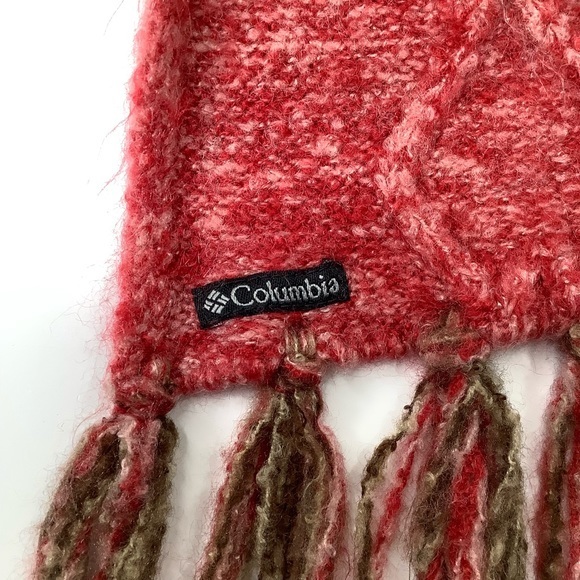 Columbia wide stripes knit scarf with long fringes unisex size 82X6 EUC - Picture 2 of 6